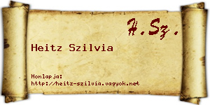Heitz Szilvia névjegykártya